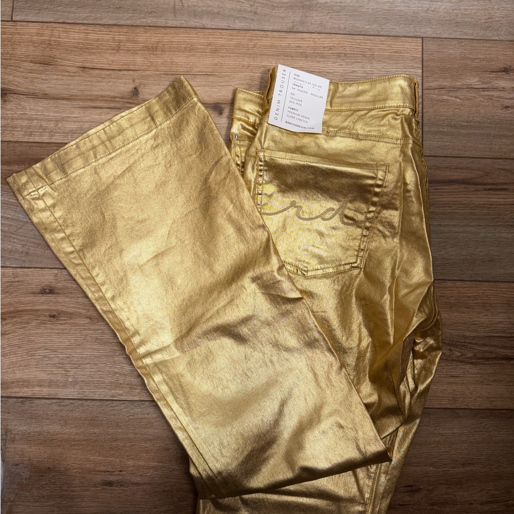 Ranch Dressn Gold Metallic Trouser